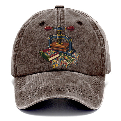 Bookbinder Press And Marbled Pages Uk Culture Heritage Classic Cap – Brown