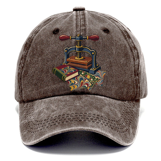 Bookbinder Press And Marbled Pages Uk Culture Heritage Classic Cap – Brown