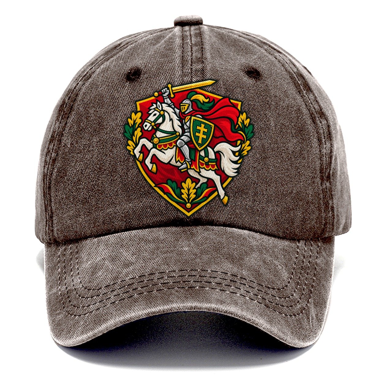 Lithuania Minimal Emblem Country Logos Classic Cap – Brown