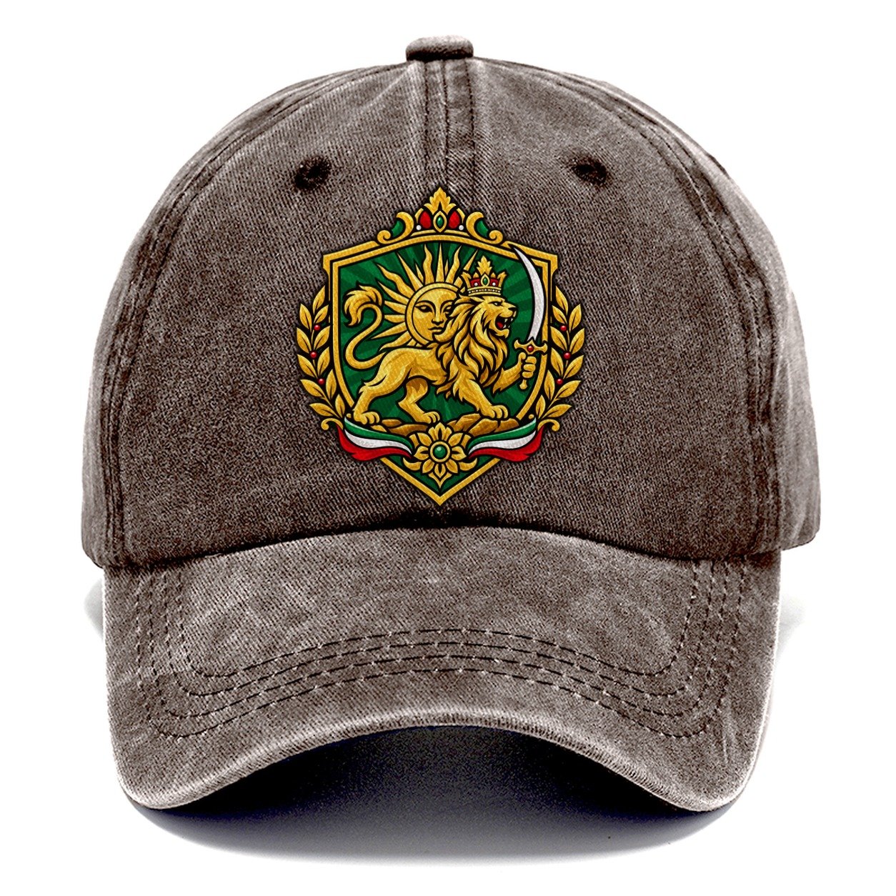 Iran Heraldic Crest Country Logos Classic Cap – Brown