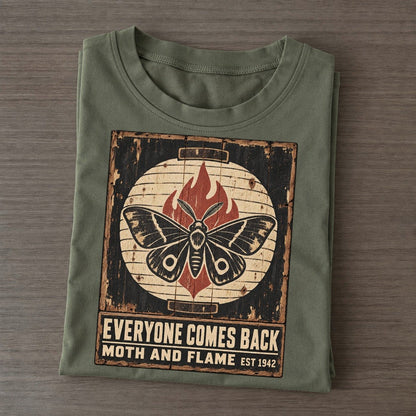 Moth And Flame Izakaya Rules Classic T-shirt – Army Green