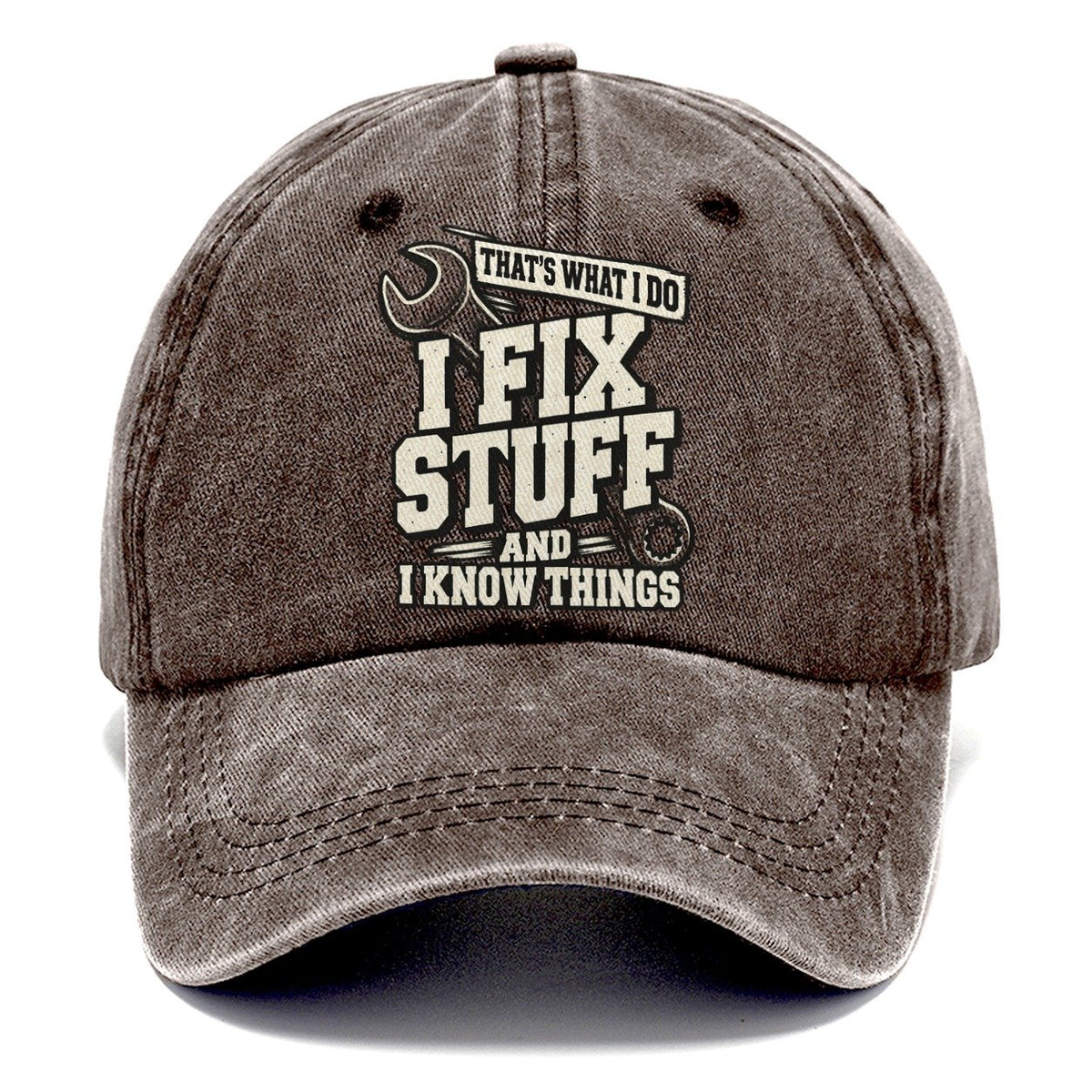 That's What I Do I Fix Stuff Classic Cap – Brown