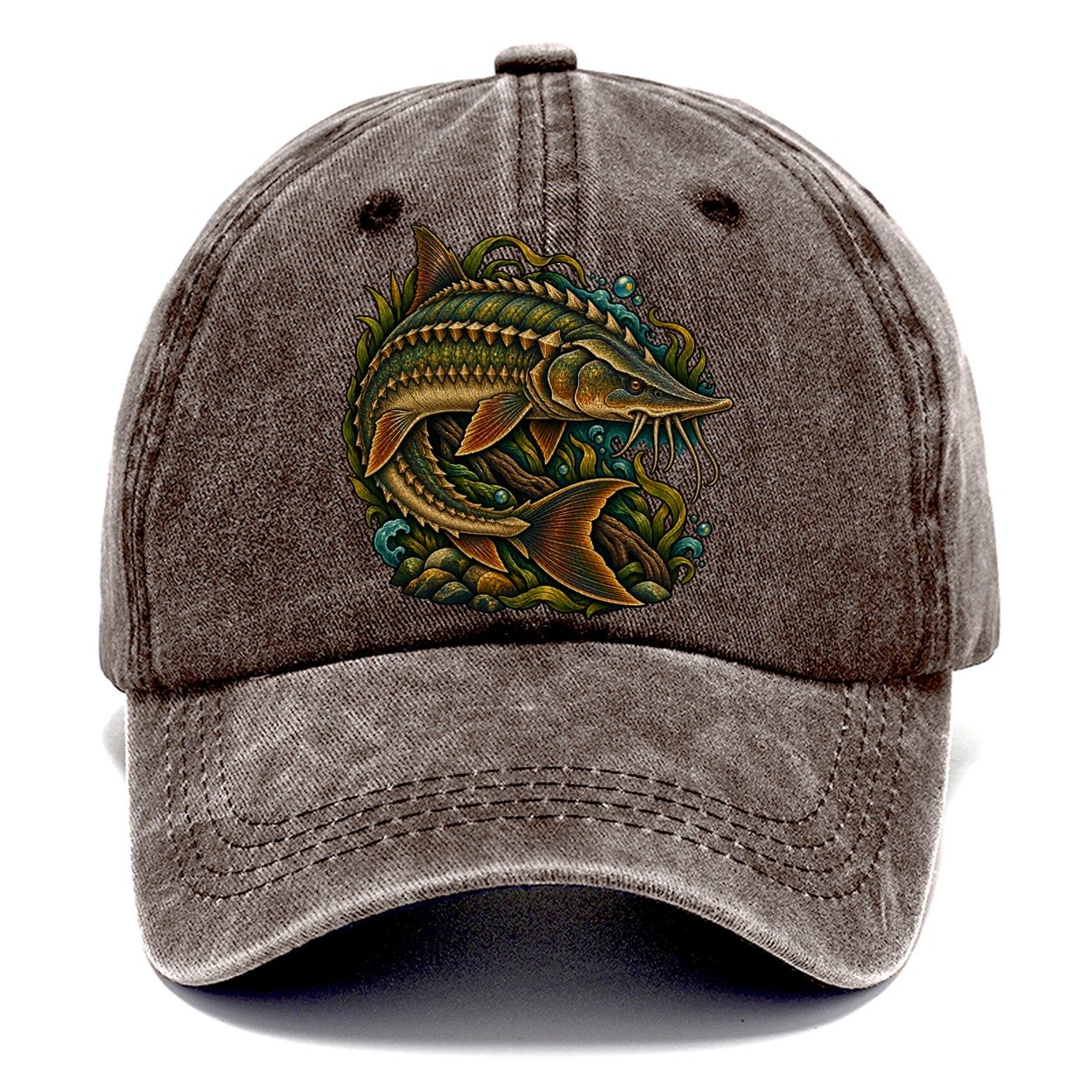 Lake Sturgeon Armor Fishing Club Classic Cap – Brown