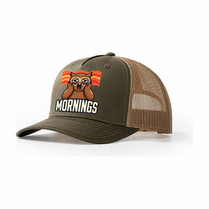 Owl Scream Mornings Scream Trucker Hat – Olive Khaki