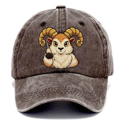Ram With An Awl Leathercraft Classic Cap – Brown