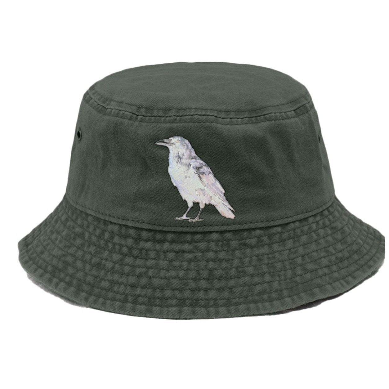 Raven Vintage Bucket Hat – Army Green