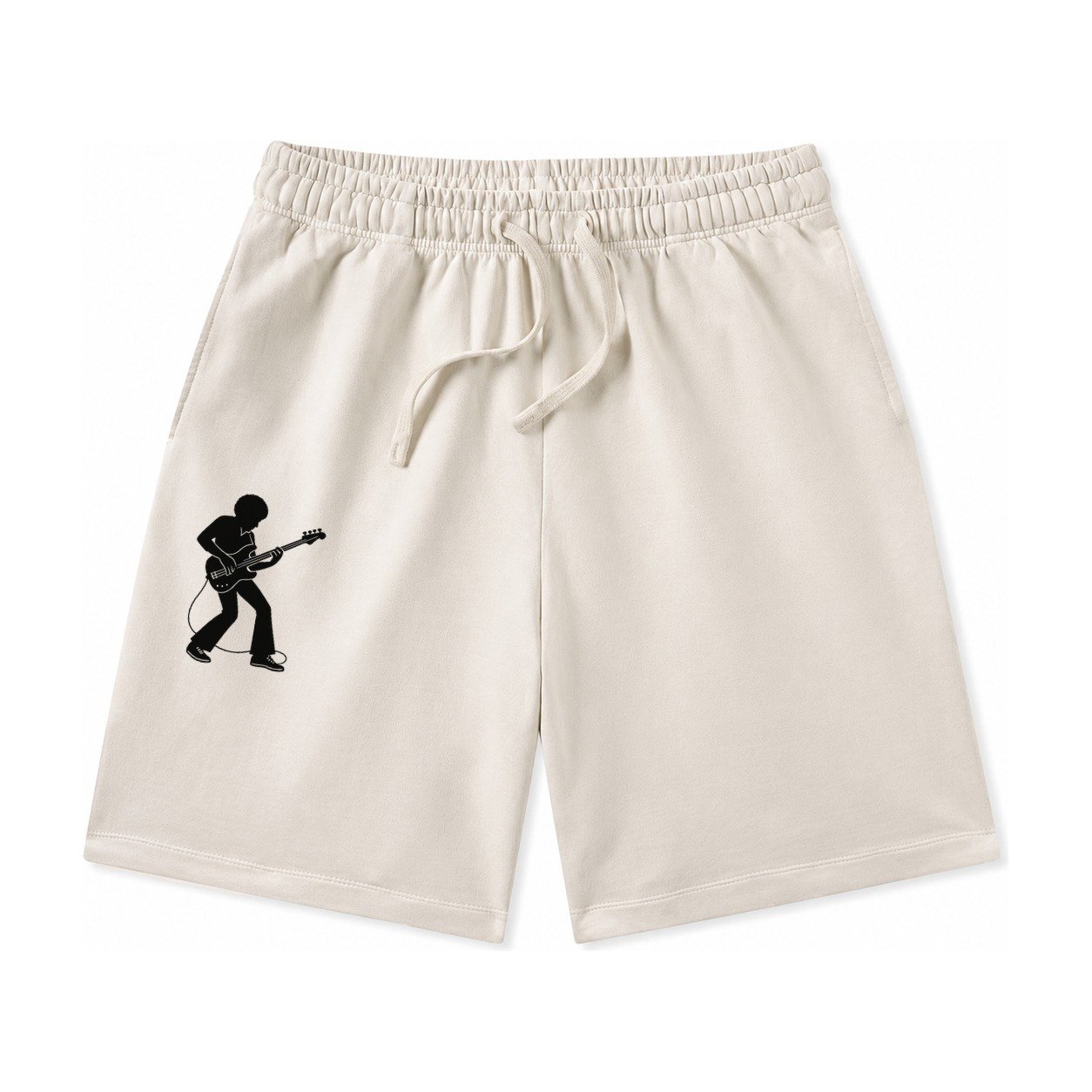 Bass Guitarist Slap Technique Washed Shorts – Beige