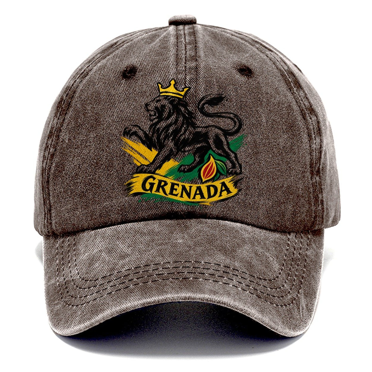 Grenada Crowned Lion Classic Cap – Brown