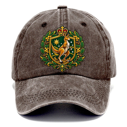 Australia Heraldic Crest Country Logos Classic Cap – Brown