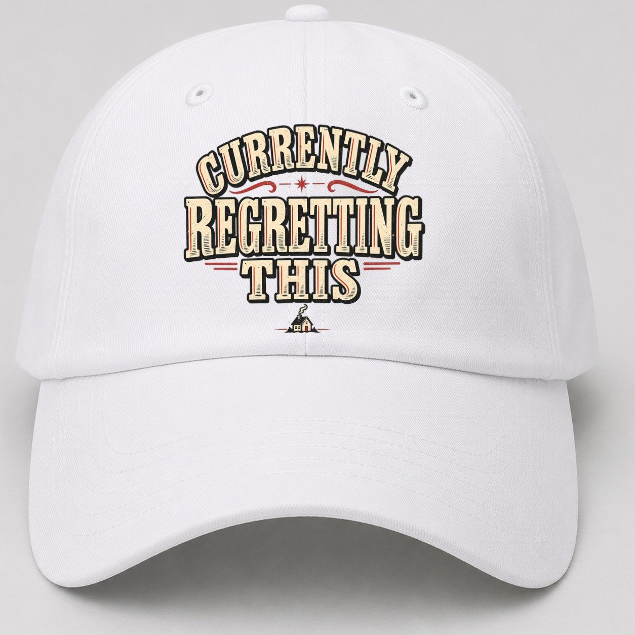 Currently Regretting This American Wit Baseball Cap – White