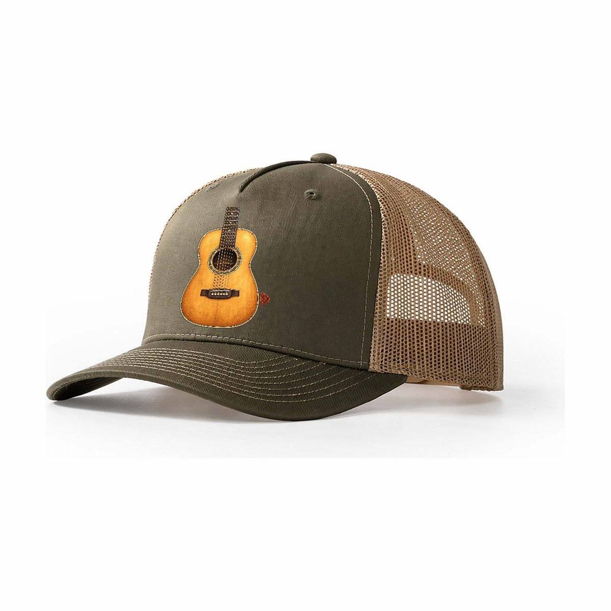 Acoustic Rosette And Pick Pastimes Companions Trucker Hat – Olive Khaki