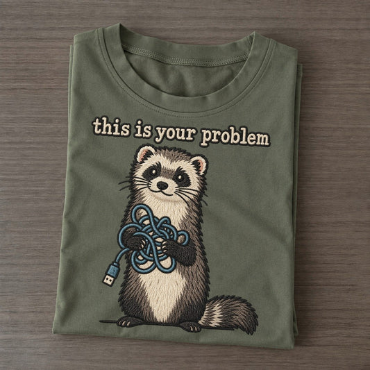 This Is Your Problem Strongly Worded Classic T-shirt – Army Green