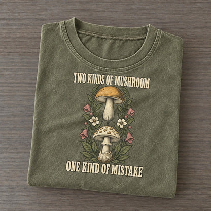 One Kind Of Mistake Botanical Warnings Vintage T-shirt – Army Green