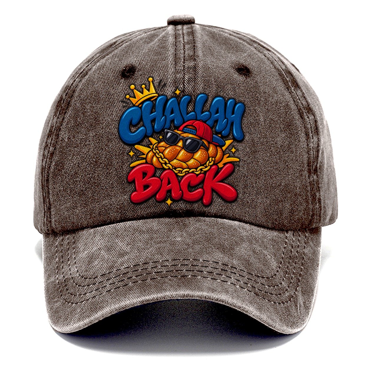 Challah Back Retro Judaism Heritage Classic Cap – Brown