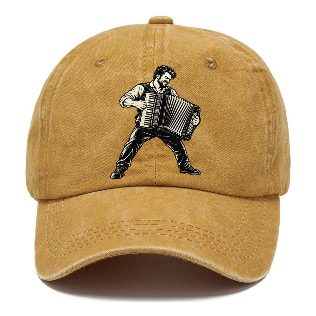 Accordionist Closing Chord Global Music Ink Figures Classic Cap – Golden Harvest