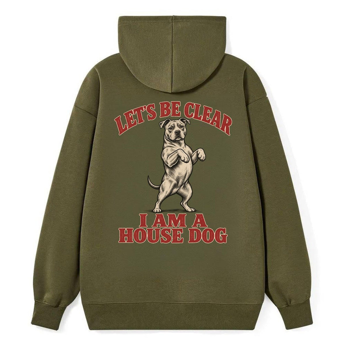 American Pit Bull Terrier Dog Declarations Classic Pullover Hoodie – Armygreen
