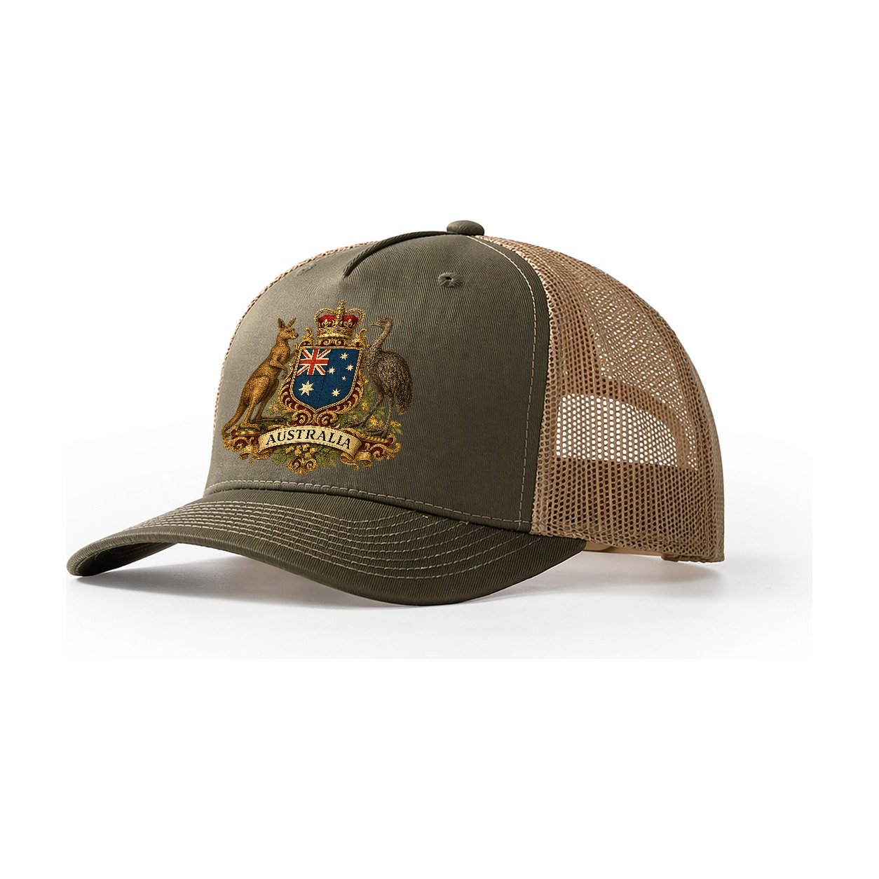 Heritage Coat Badge Trucker Hat – Olive-Khaki