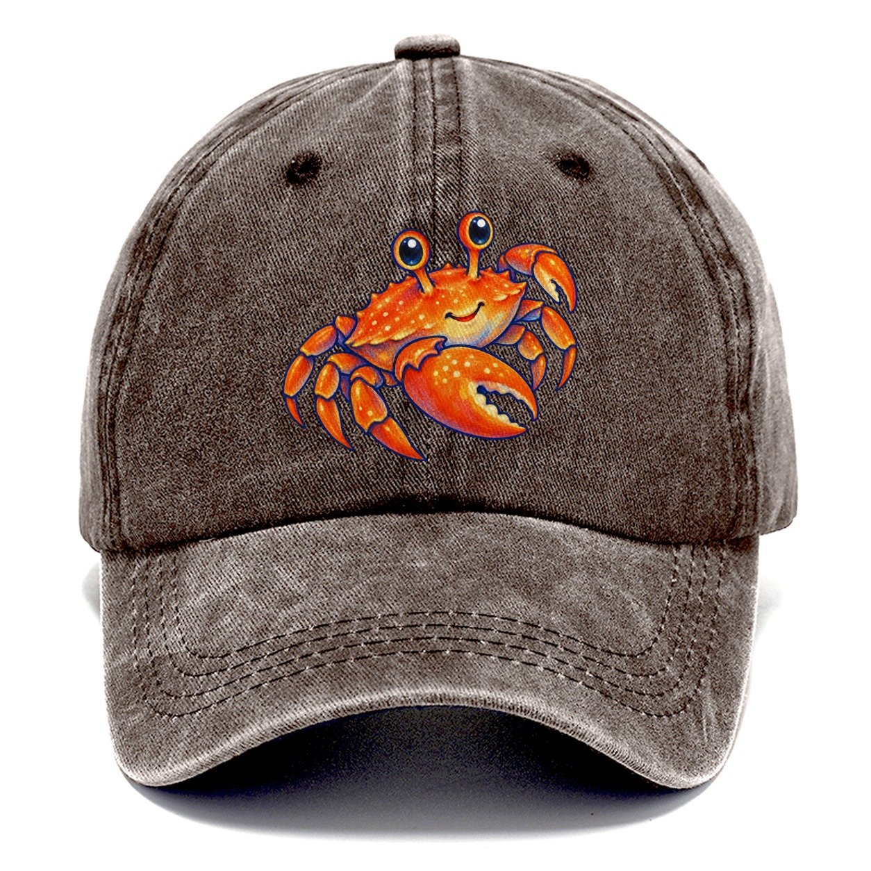 Crab Side Scuttle Sea Sprite Classic Cap – Brown