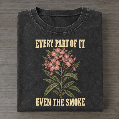 Even The Smoke Botanical Warnings Vintage T-shirt – Black
