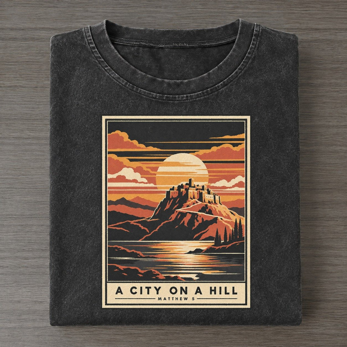 A City On A Given Light Vintage T-shirt – Black