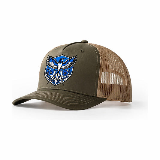 Estonia Minimal Emblem Country Logos Trucker Hat – Olive Khaki