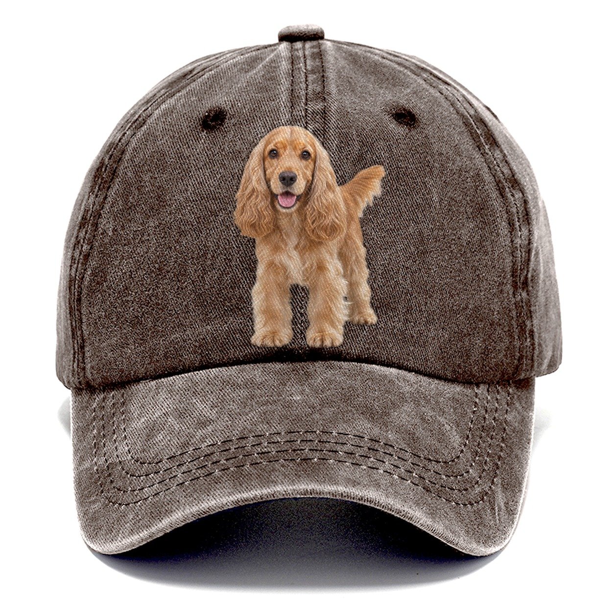 Cocker Spaniel Standing Top Breeds Classic Cap – Brown