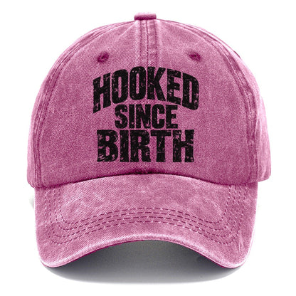 Hooked Since Birth Fishing Club Classic Cap – Dusty Rose