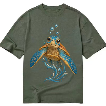 Sea Turtle Serenity Classic T-shirt – Army Green