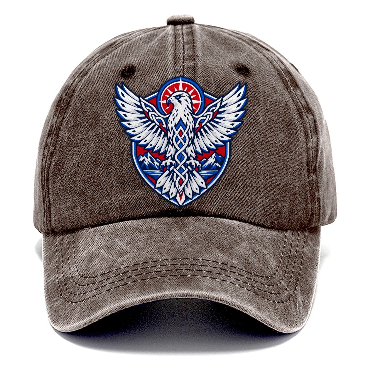Iceland Minimal Emblem Country Logos Classic Cap – Brown