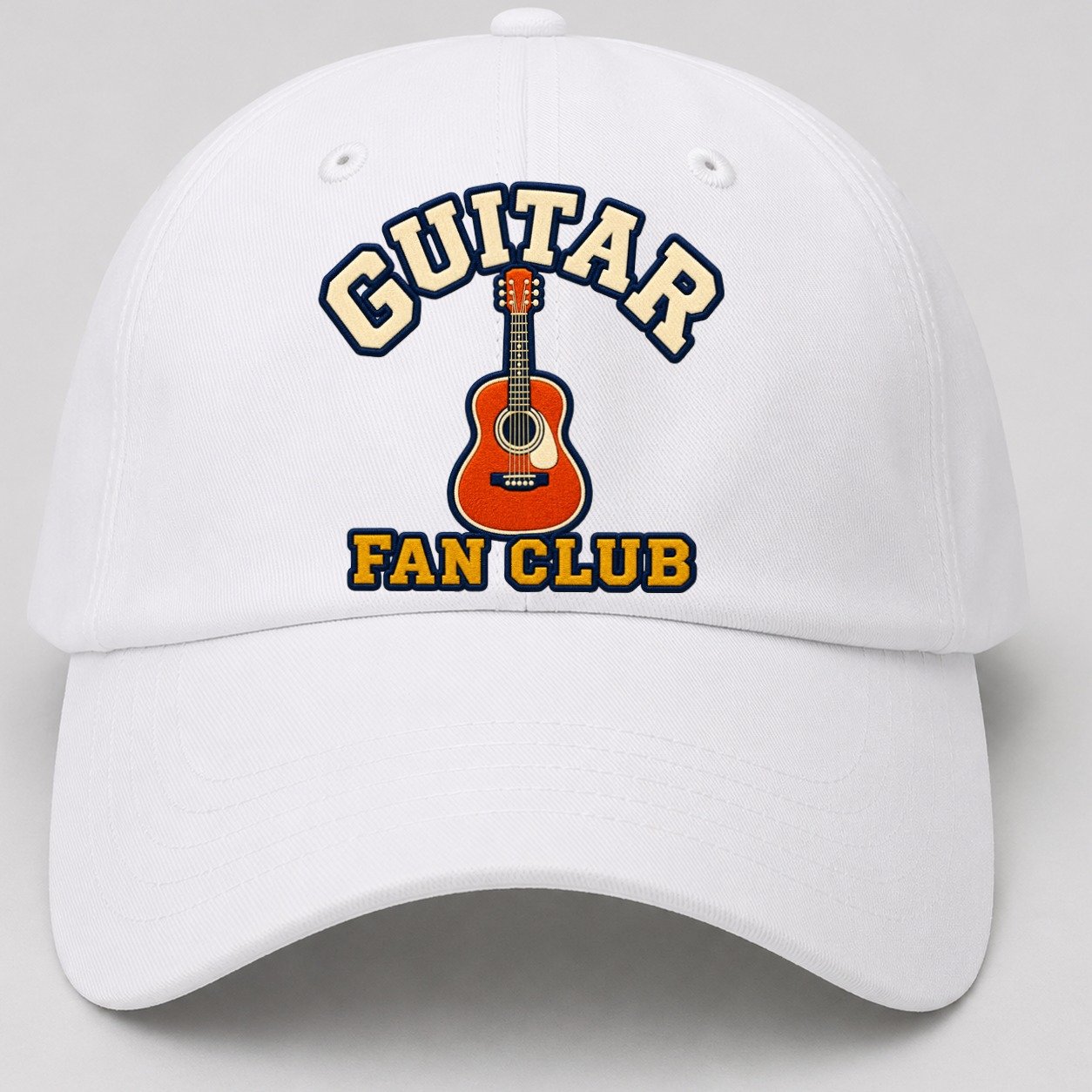 Guitar Fan Club Baseball Cap – White