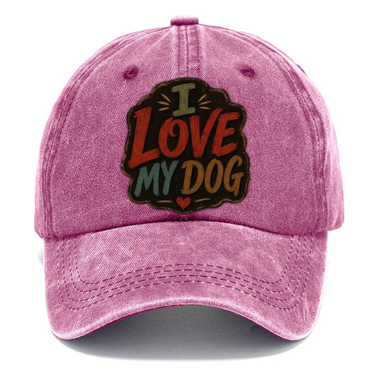 I Love My Dog Classic Cap – Dusty Rose
