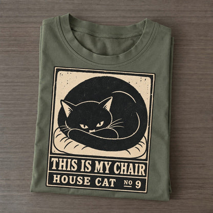 This Is My Chair Neko Says No Classic T-shirt – Army Green