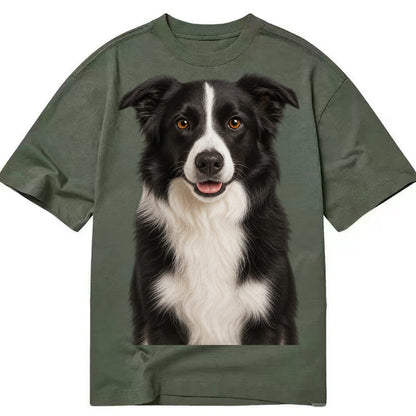 Border Collie Intelligent Companion Classic T-shirt – Army Green