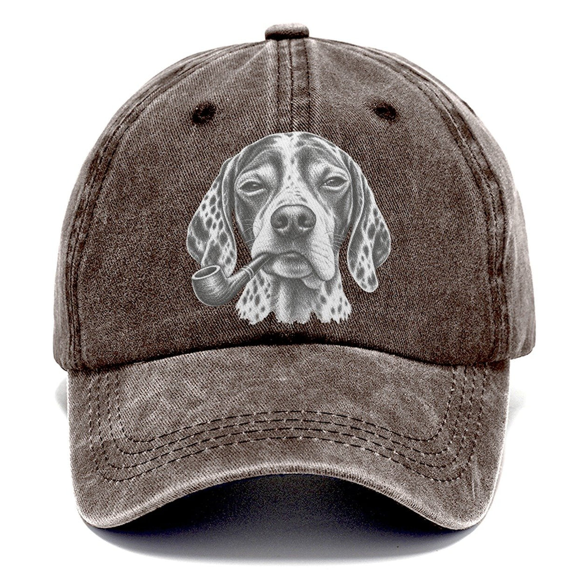 English Pointer A Classic Tobacco Pipe Smoking Dogs Smoking Dogs Portraits Classic Cap – Brown