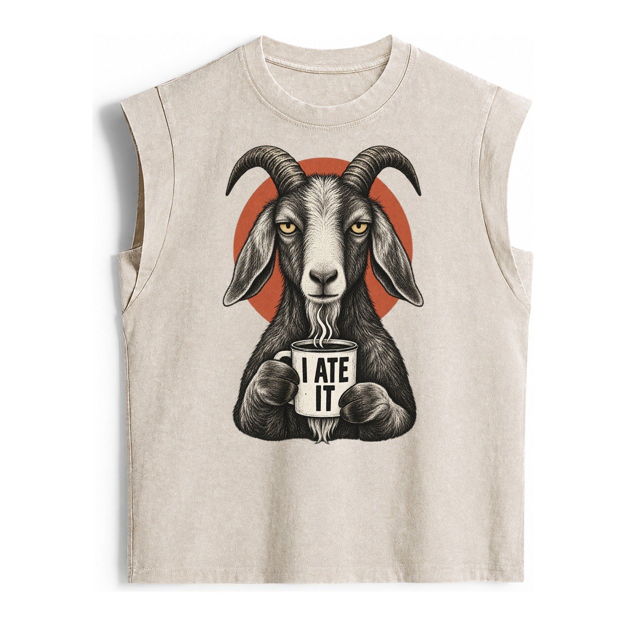 Goat Mug Truths Vintage Washed Tank – Beige