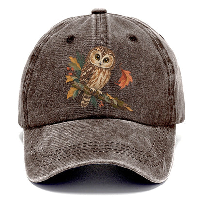 Owl Falling Leaf Gentle Wild Classic Cap – Brown