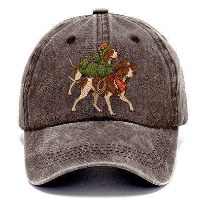 2 Pointers In Halloween Costumes Hdp 38 Parade Lineup Halloween Dog Parade Classic Cap – Brown