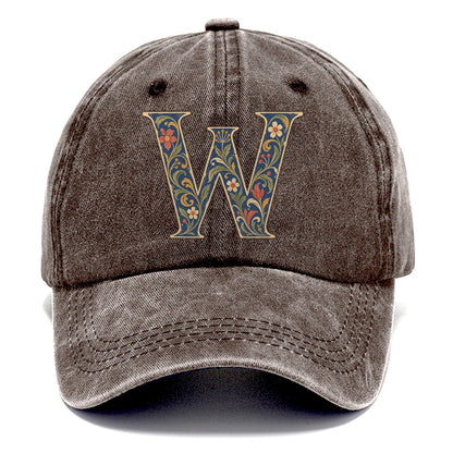 Wildflower W Monogram Classic Cap – Brown