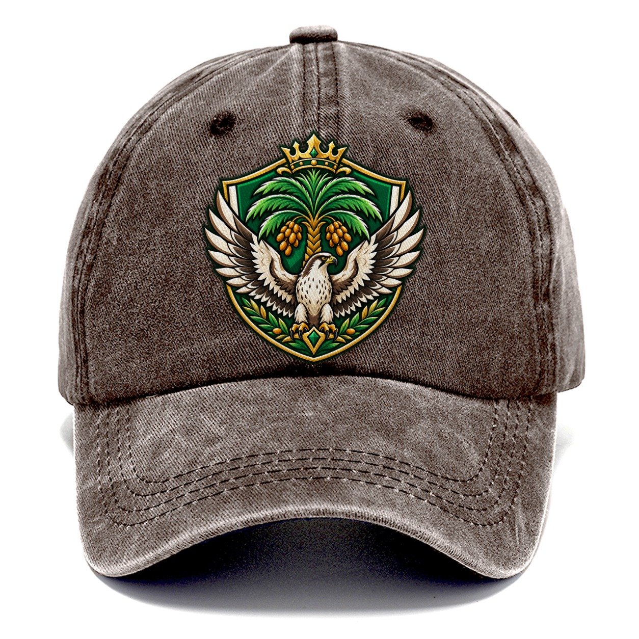 Saudi Arabia Heraldic Crest Country Logos Classic Cap – Brown