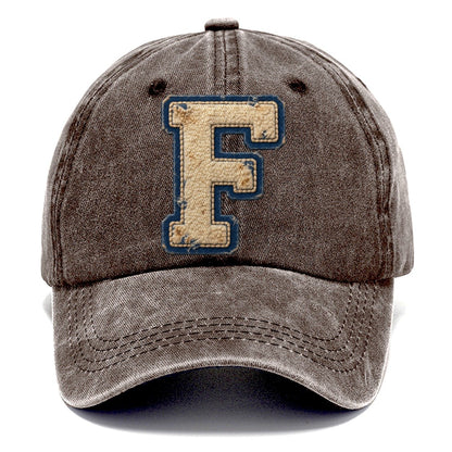 Varsity Chenille F Monogram Classic Cap – Brown