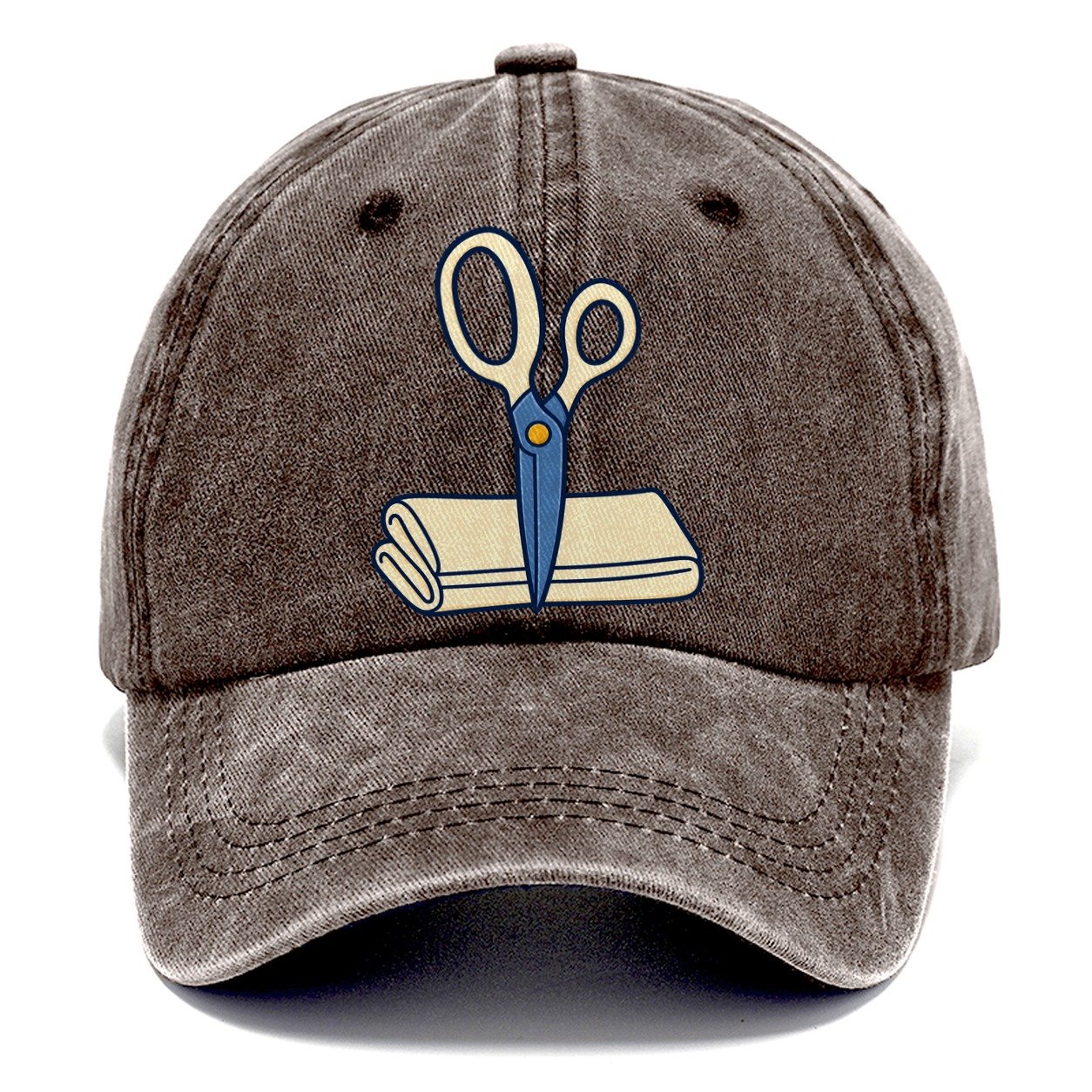 Fabric Shears Study Sewing And Quilting Classic Cap – Brown