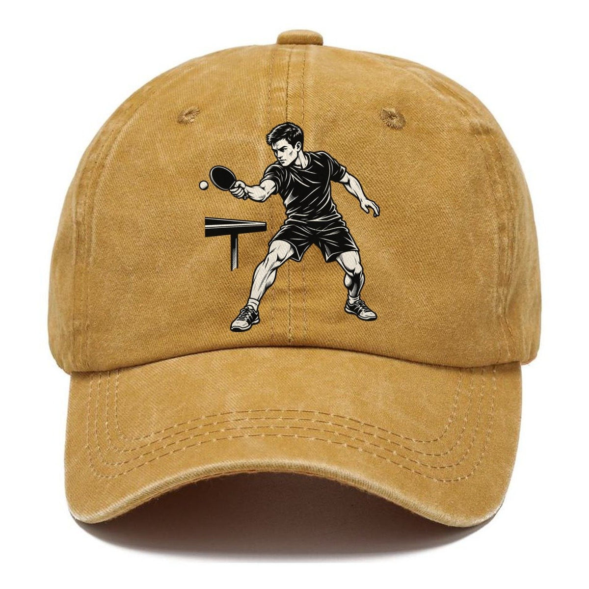 Table Tennis Forehand Loop Global Sports Ink Figures Classic Cap – Golden Harvest