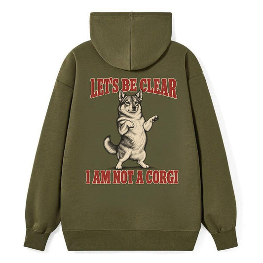 Swedish Vallhund Dog Declarations Classic Pullover Hoodie – Armygreen