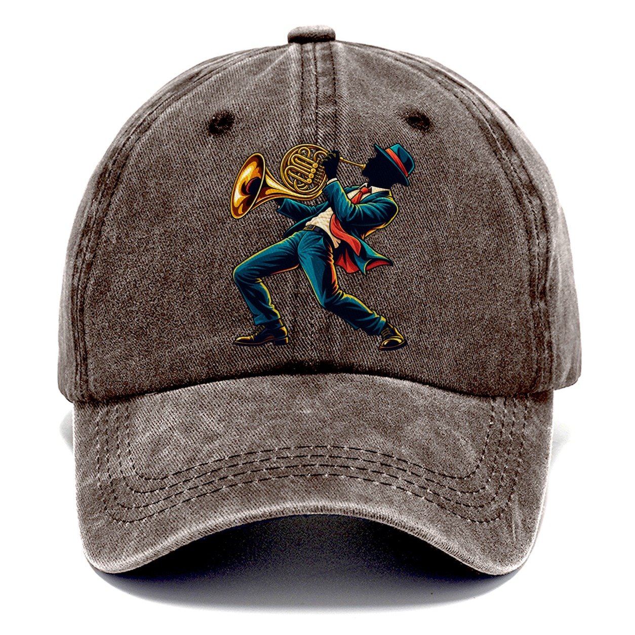 French Horn Icon Music Instruments Classic Cap – Brown