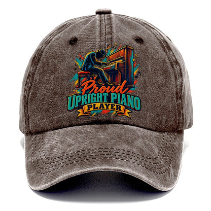 Proud Upright Piano Player Music Instruments Classic Cap – Brown