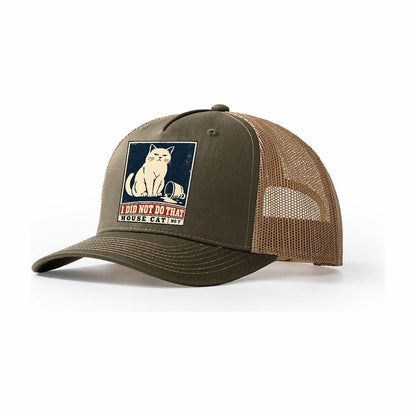 I Did Not Do That Neko Says No Trucker Hat – Olive Khaki