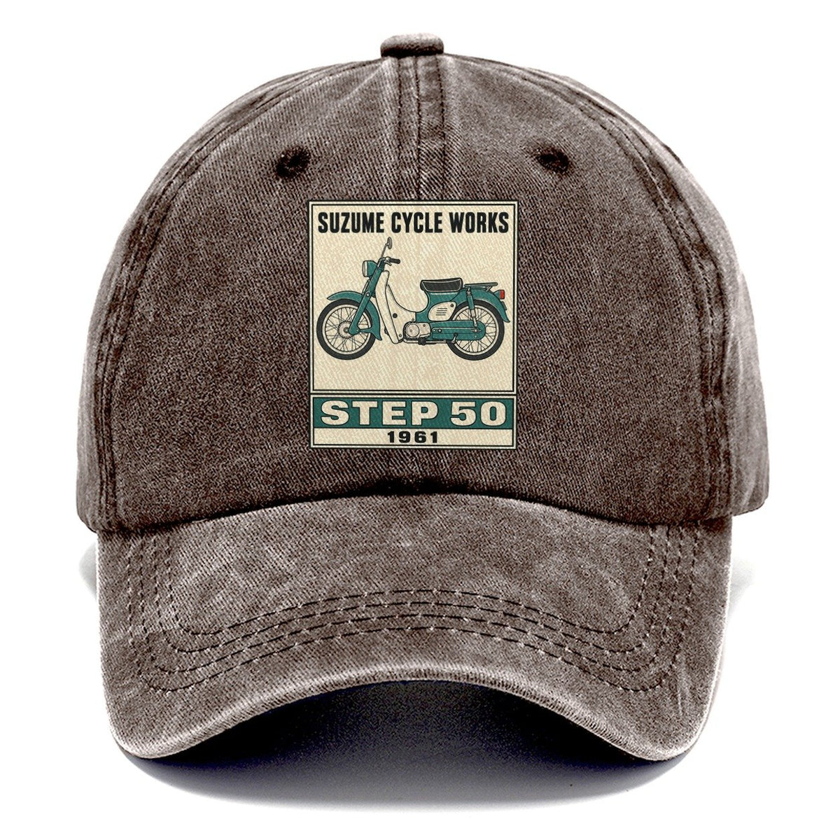 Suzume Step 50 Showa Speed Plates Classic Cap – Brown