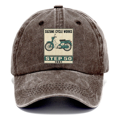 Suzume Step 50 Showa Speed Plates Classic Cap – Brown