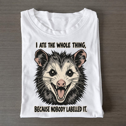 I Ate The Whole Thing Feral Logic Classic T-shirt – White