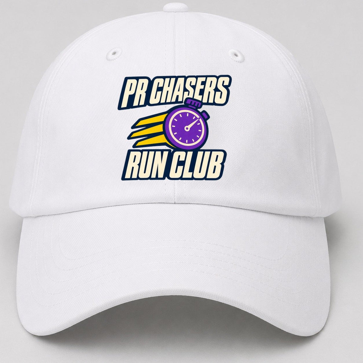 Pr Chasers Run Club 90S Running Clubs Baseball Cap – White